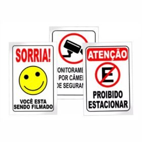 Placa de PVC 2 mm Personalizada com Adesivo