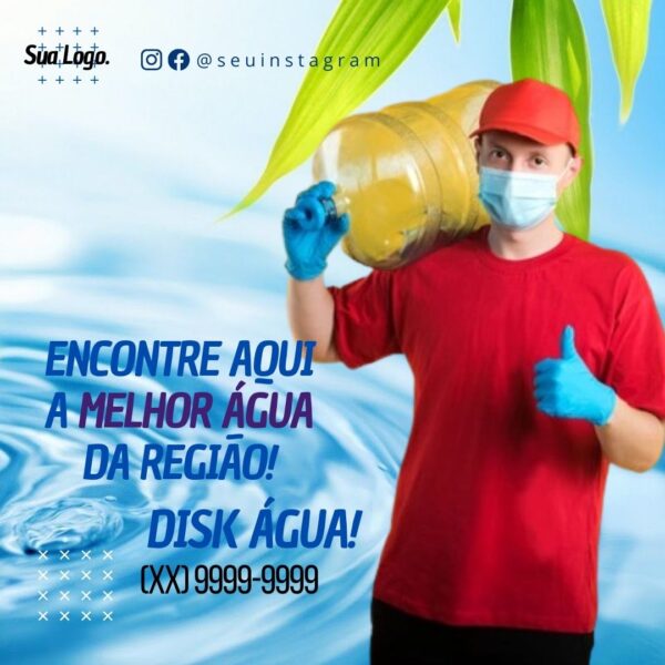 marketing digital, canva, distribuidor de água, vendas, viral