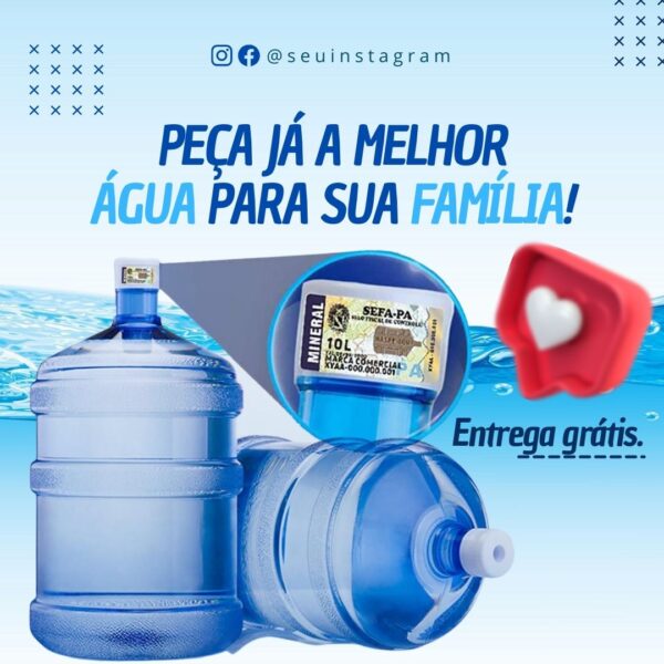 marketing digital, canva, distribuidor de água, vendas, viral